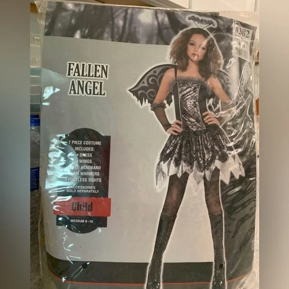 Costumes | Fallen Angel Halloween Costumet Child Size Medium 81 6piece  Costume | Poshmark